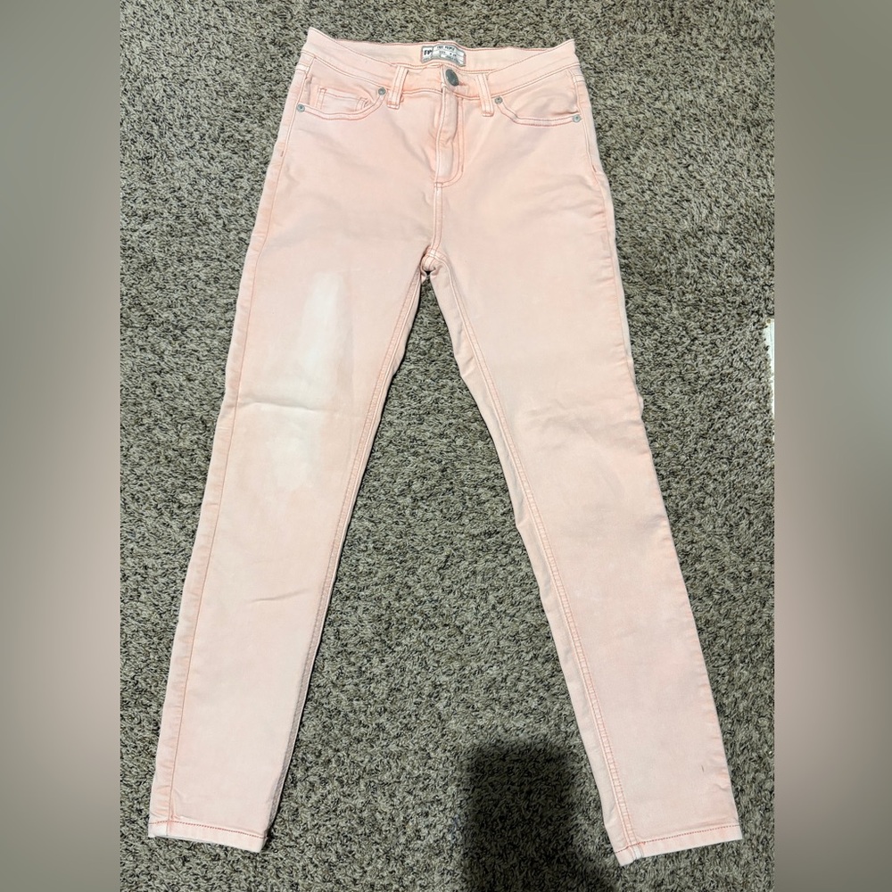 Free People Light Pink Skinny Jeans